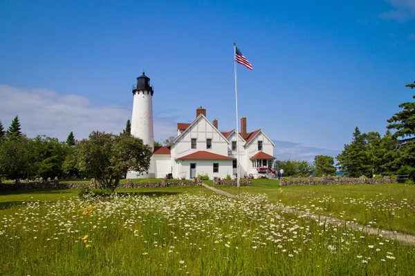 Point Iroquois Lighthouse — Stock Photo, Image