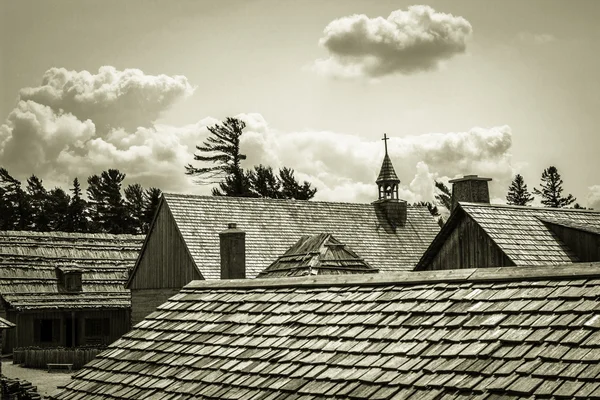 Vintage vesnice Panorama. — Stock fotografie