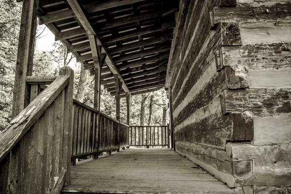 Log Cabin Porch — Stock Photo, Image