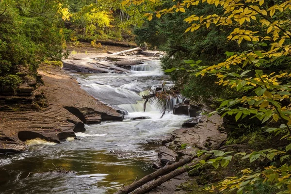 Autumn Michigan Waterfall — Stock Photo, Image