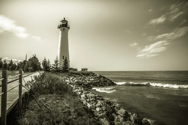 Vintage Lake Superior Lighthouse — Stock Photo, Image