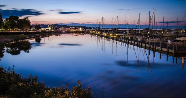 St. Ignace Boardwalk en Marina — Stockfoto