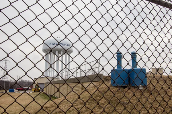 Torre de água Flint Michigan — Fotografia de Stock