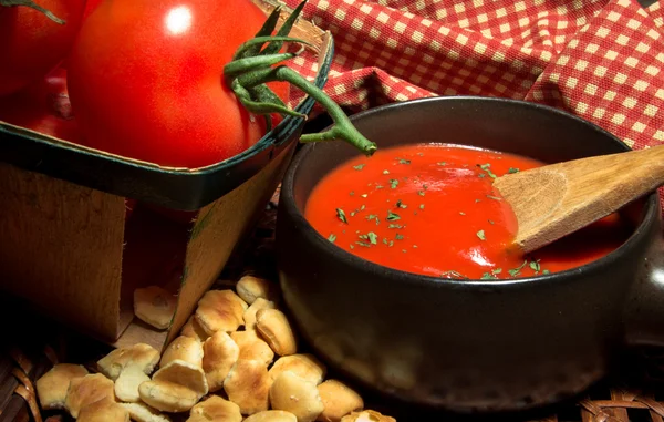 Hete kom tomatensoep — Stockfoto