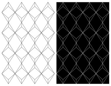 Soyut geometrik sorunsuz siyah-beyaz desen dağılımı satır kümesi. Vektör eps 10.