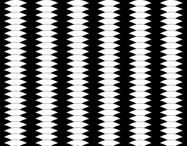 Abstract seamless black and white texture of vertical zigzag bands. Vector eps10. — Stock Vector