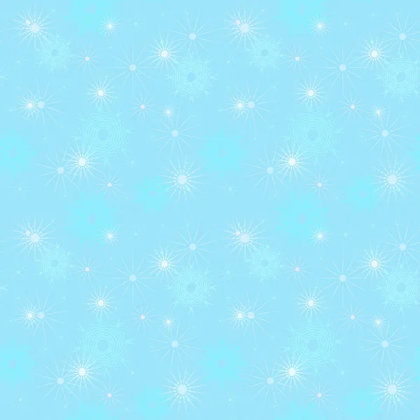 Vector naadloze Kerst patroon met sneeuwvlokken in blauw — Stockvector