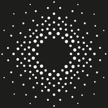 Soyut nokta seamless modeli siyah bir arka plan. Vektör eps 10.
