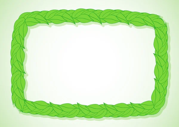 矢量帧绿色叶状空间为您的文本或图片。Eps 10. — 图库矢量图片