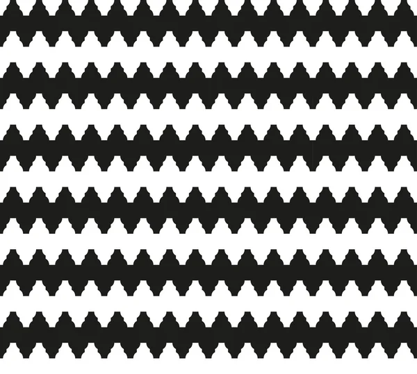 Abstracte naadloze zwart-wit patroon met horizontale golvende strepen. Vector eps 10. — Stockvector