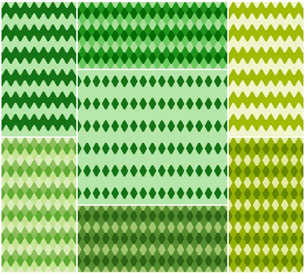 Set di texture luminose senza cuciture nei toni del verde. Passi vettoriali 10 . — Vettoriale Stock