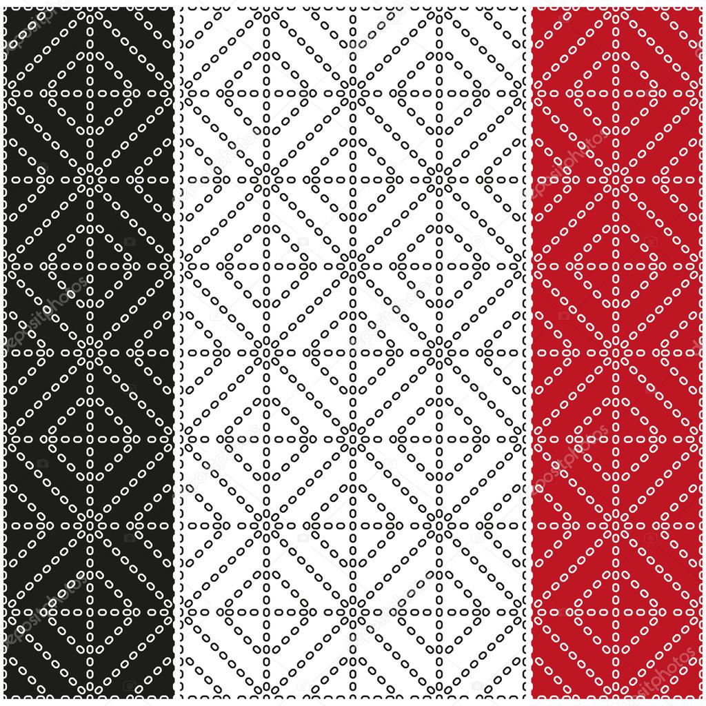 Set of abstract patterns of the rings on a white, black and red  backgrounds. Vector eps 10.