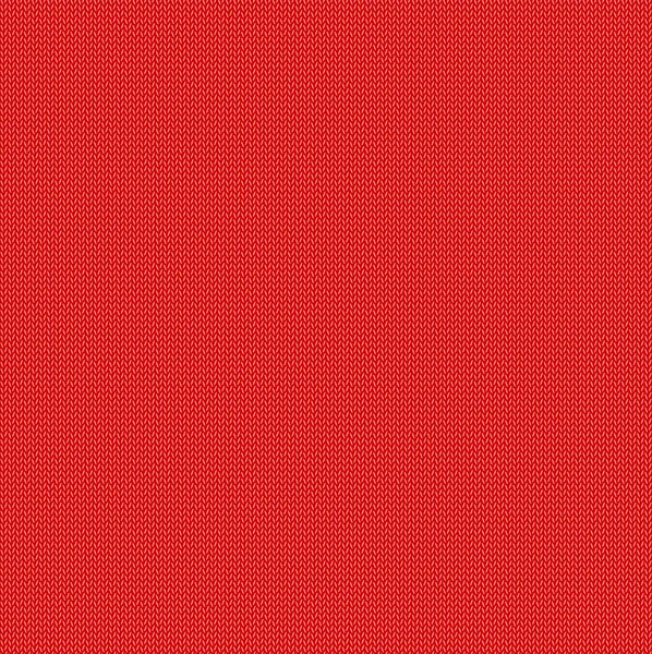 Knitted seamless texture in red. Vector eps 10. — Stock Vector