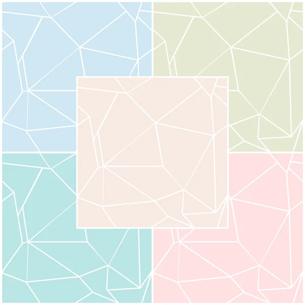 Set van abstracte naadloze patronen in verschillende kleuren. Vector eps 10. — Stockvector