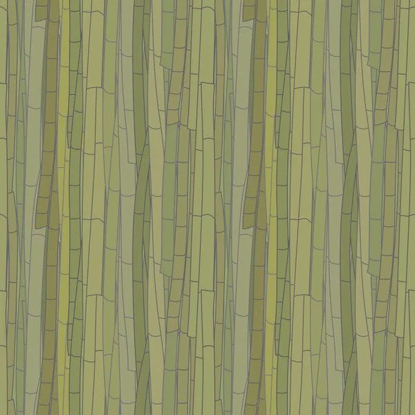 Darkened seamless pattern of bamboo stalks in shades of green. Vector eps 10. — Stock Vector