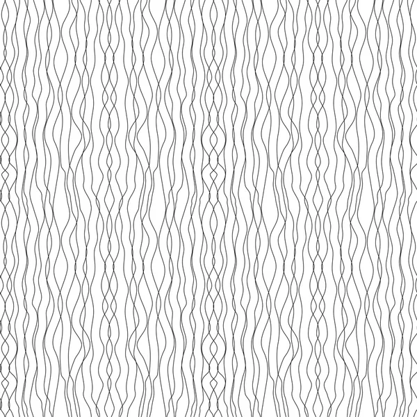 Abstract black and white seamless pattern of wavy lines on a white background. Vector eps 10. — Stock Vector