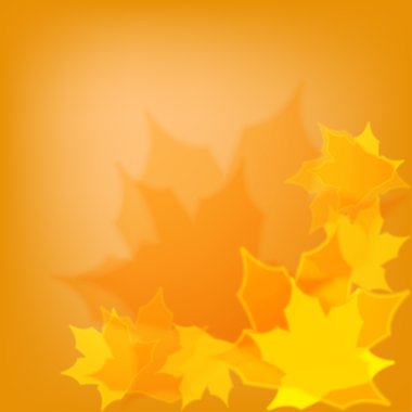 Turuncu vektör sonbahar arka plan ile akçaağaç bırakır. EPS 10.