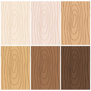 Farklı renklerde ahşap kaplamaların ayarlayın. Vektör eps 10.