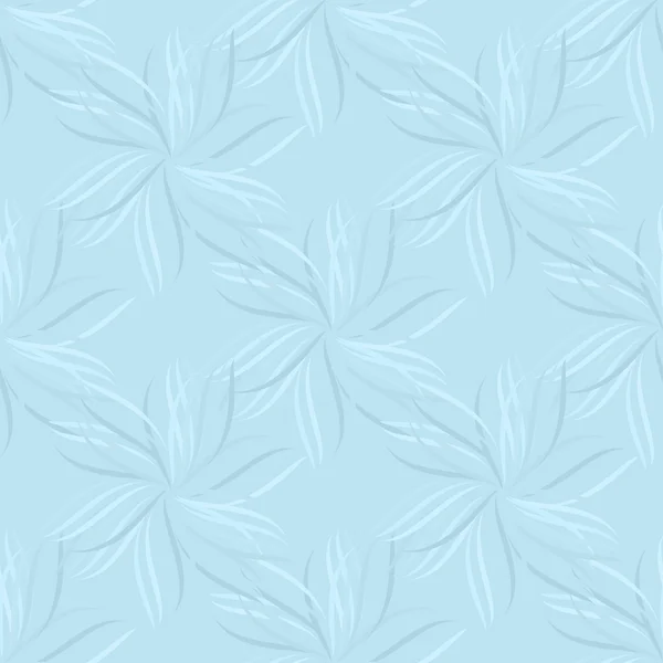 Textura inconsútil con flores abstractas en color azul apagada. Vector eps 10 . — Archivo Imágenes Vectoriales