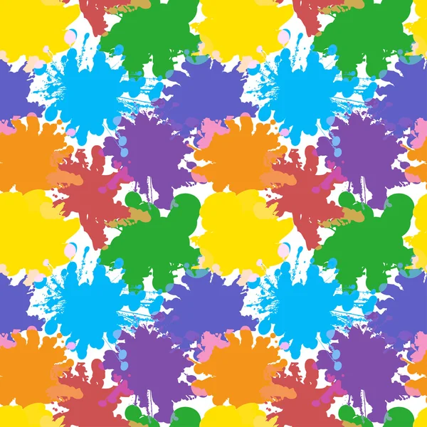 Rainbow seamless pattern of blots. Vector eps 10. — Stock Vector