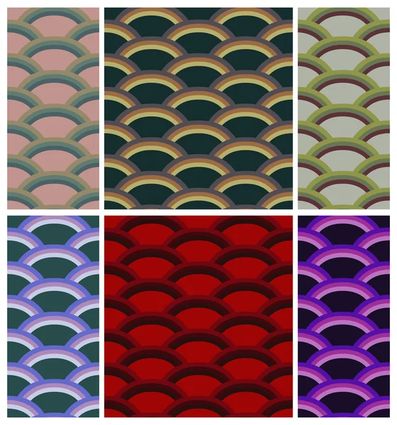 Kontrast nahtlose Texturen in verschiedenen Farben. Vektor Folge 10. — Stockvektor