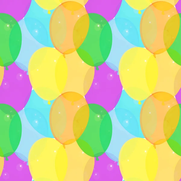 Vektor nahtlose Muster von bunten Luftballons. Folge 10. — Stockvektor