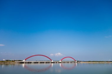Gökyüzü ve köprü Zhangjiakou Hebei Çin