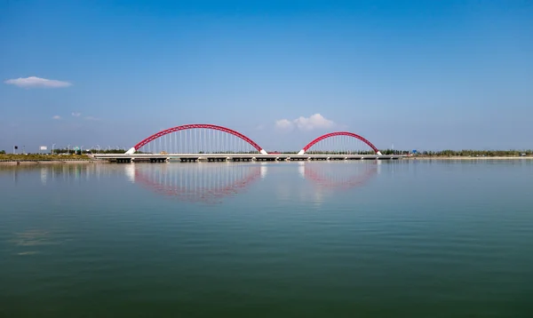 Cer și pod Zhangjiakou Hebei China — Fotografie, imagine de stoc