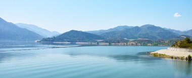 Çin Guanting rezervuar manzara