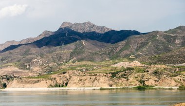 Çin Guanting rezervuar manzara
