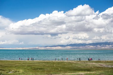 manzara Qing-hai Gölü Çin