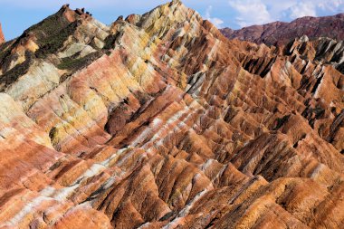 Çin Zhangye Danxia Geopark sahne