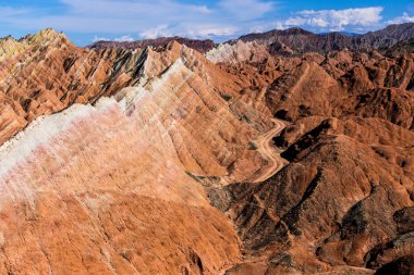 Çin Zhangye Danxia Geopark sahne