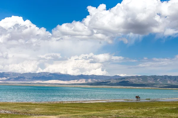 Paisagem do lago Qing-hai China — Fotografia de Stock