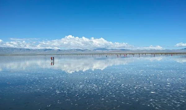 Chaka Qinghai Tuz Gölü sahne