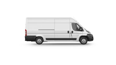 3D görüntülenmiş araç beyaz üzerine izole edildi