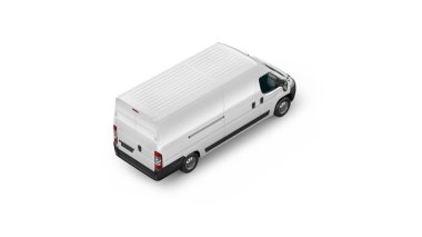 3D görüntülenmiş araç beyaz üzerine izole edildi