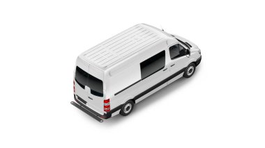 3D görüntülenmiş araç beyaz üzerine izole edildi