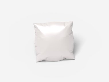 Beyaz arkaplanda beyaz yastık