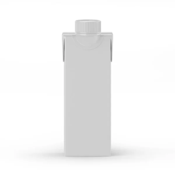 Коробка Белого Молока — стоковое фото