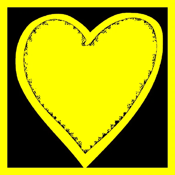 Κίτρινο καρδιά απεικόνιση 1 — Φωτογραφία Αρχείου