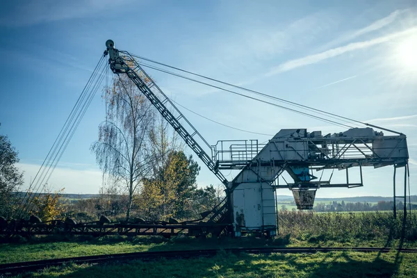 Gammal transportband crane — Stockfoto