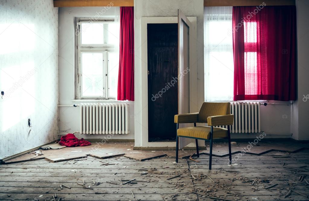 Lonely chair in the room