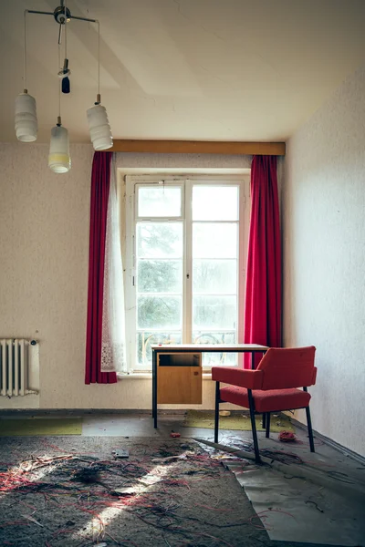 Desk by the window — Stock Photo, Image