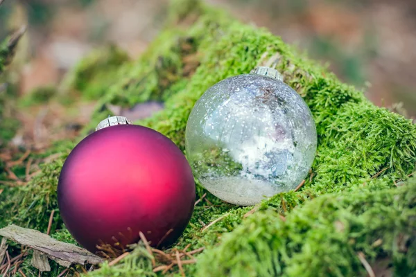 Two christmas balls — Stock Photo, Image