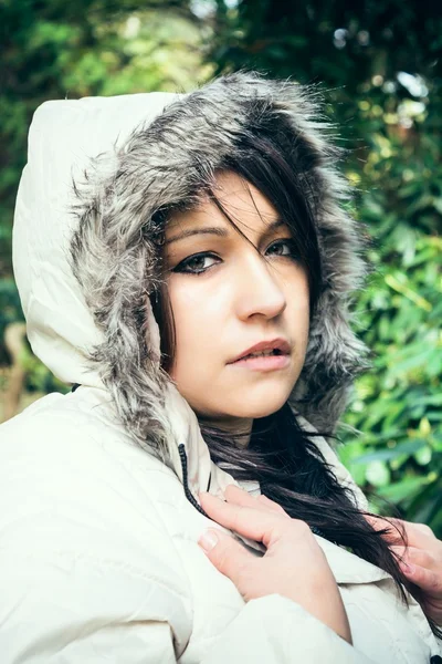 Woman with winter coat Stock Picture