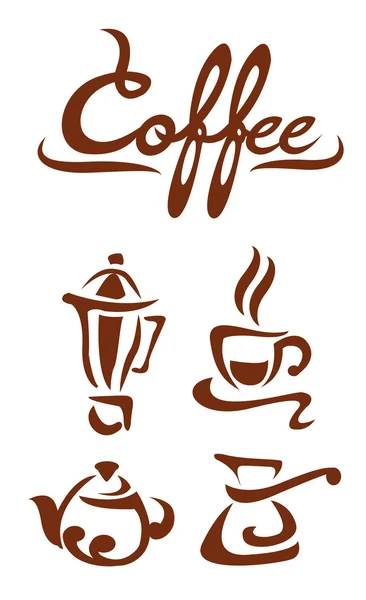 Kahve simgeler vektör