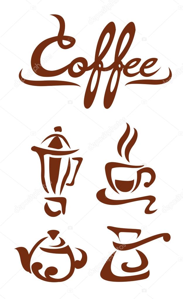 Coffee icons vector