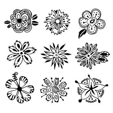 Doodle vektör çiçek