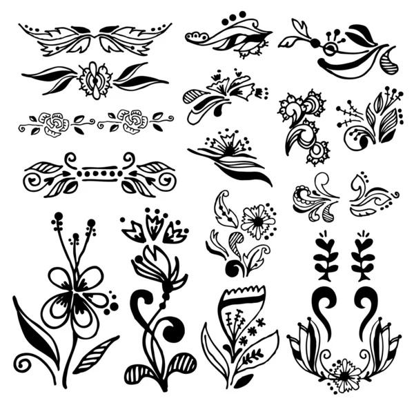 Set of vintage calligraphic design elements — Stock Vector